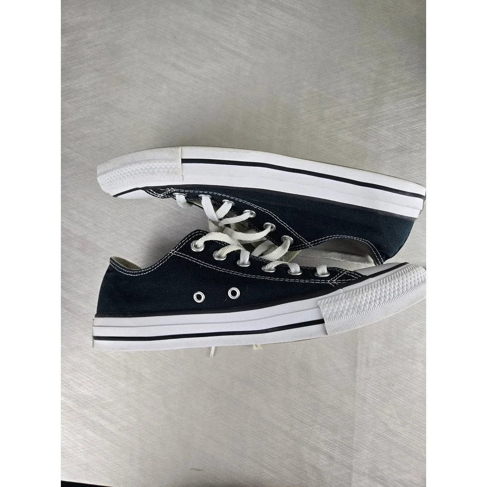 Classic Low-Top Canvas Sneakers - Black - Picture 10 of 12